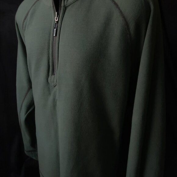 Tommy Bahama Green Heather On the Doubles Half Zip Reversible Sweater (XL) SOFT - Picture 2 of 12